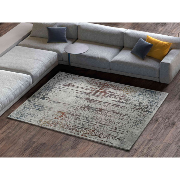 Moderna Alfombra pelo corto alfombra sala de estar óptica de piedra marrón  beige