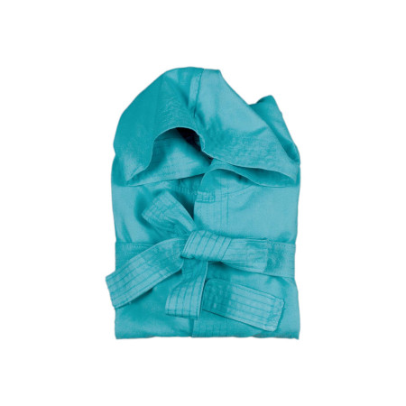 Albornoz 100% microfibra con capucha y bolsa ahorra espacio unisex Azul  marino