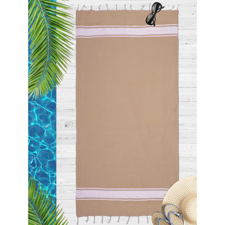 Toalha Onar Pareo Beig| Toalha de sarongue de praia | Revitex on-line