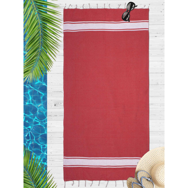 Toalha Onar Pareo Vermelha | Toalha de sarongue de praia | Revitex on-line