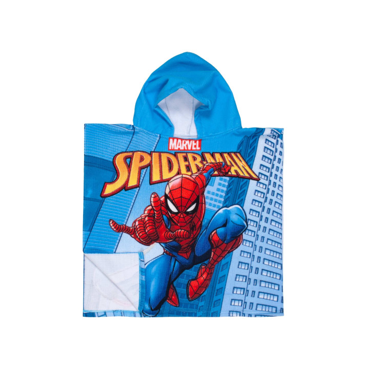 Toalla Poncho Spider-Man | Toalla capucha niños para la playa| Revitex