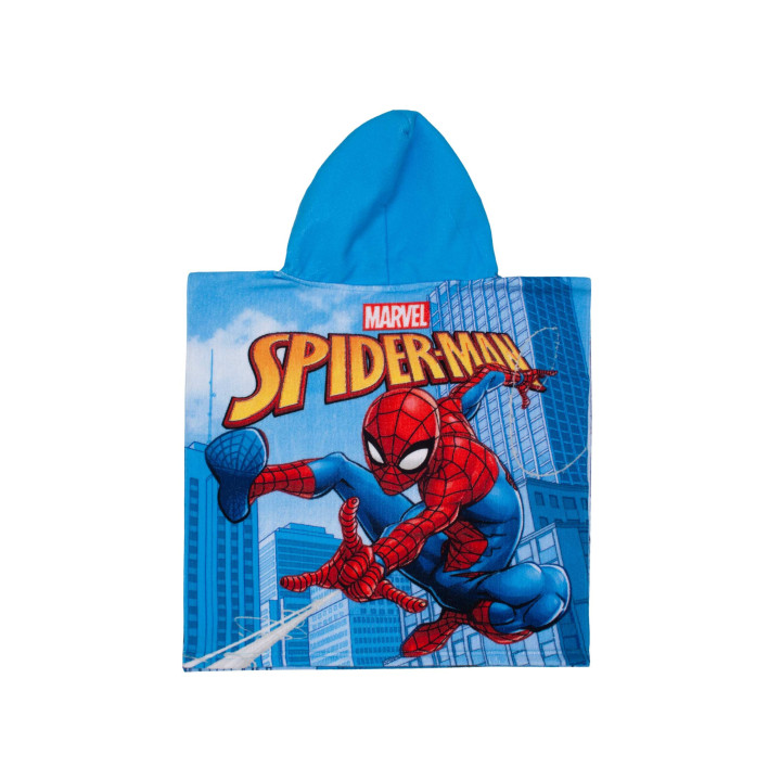 Toalla Poncho Spider-Man | Toalla capucha niños para la playa| Revitex