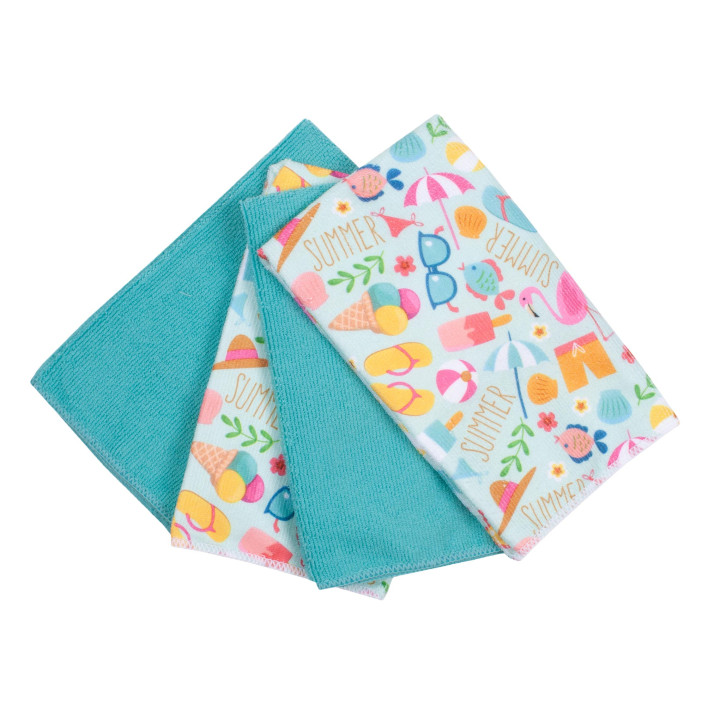 Paño microfibra Summer Set 4 piezas - Paños absorbentes - Revitex