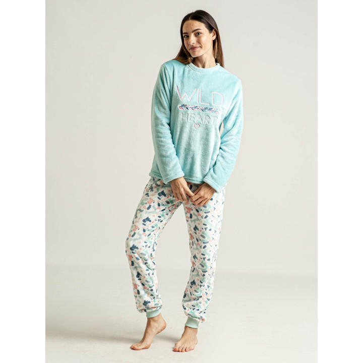 Pijama Privata Coralina Lira | Pijama Mujer Invierno| Revitex