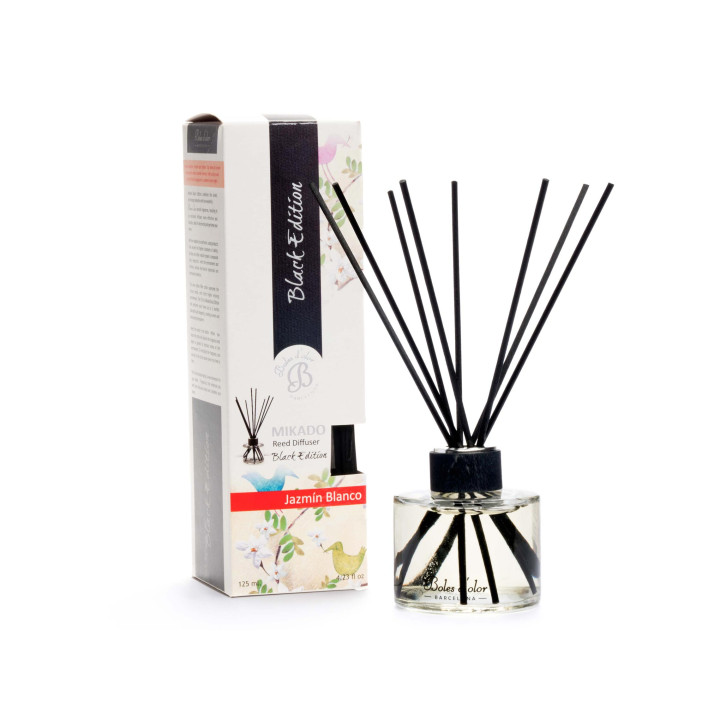 Mikado Black Edition Boles Jasmim Branco | Difusor de aroma